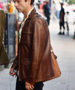 Sebastian Stan A Different Man Brown Leather Jacket - Sebastian Stan A Different Man Brown Leather Jacket - Men's Brown Leather Jacket - Side View