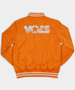 Tennessee Vols Mens Orange Varsity Jacket - Mens Orange Varsity Jacket - Back View