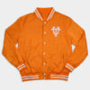 Tennessee Vols Mens Orange Varsity Jacket - Mens Orange Varsity Jacket - Front View