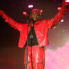 Usher The Roots Picnic 2023 Leather Jacket - Usher The Roots Picnic 2023 - Men's Red Leather Jacket - Front View