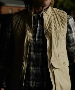 Will Forte MacGruber Men's White Quilted Vest - Men's White Quilted Vest - Front View1