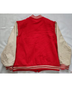 90's Phillies Mens Varsity Jacket - Mens Varsity Jacket - Back VIew