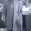 Alison Pill Star Trek Picard Dr. Agnes Jurati Womens Gray Wool Coat - Womens Gray Wool Coat - Front View