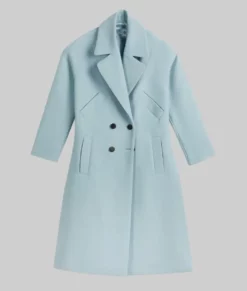 Amanda Holden Sky Blue Wool Trench Coat | NYC Jackets