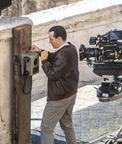Andrew Scott Ripley Tom Ripley Mens Brown Leather Jacket - Mens Brown Leather Jacket - Side View