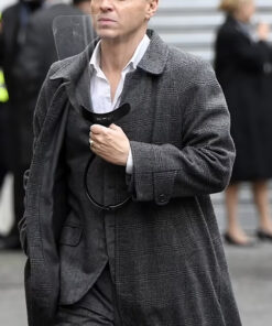 Andrew Scott Ripley Tom Ripley Mens Grey Wool Coat - Mens Grey Wool Coat - Front View2