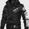 Cyberpunk 2077 Black Samurai Jacket - Men's Black Leather Jacket - Front View