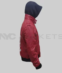 Cyberpunk 2077 Red Leather Jacket-Side