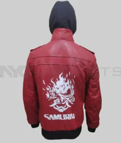 Cyberpunk 2077 Red Leather Jacket-Back