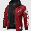 Cyberpunk 2077 Red Samurai Jacket - Men's Red Leather Jacket - Front View