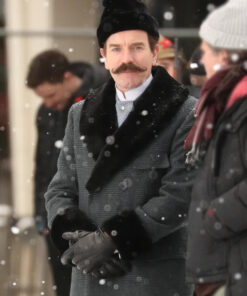 Ewan McGregor A Gentleman in Moscow Alexander Rostov Mens Grey Coat - Mens Grey Coat - Front View