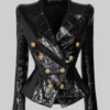 Mary J. Blige CBS Mornings BLack Leather Blazer-Generic
