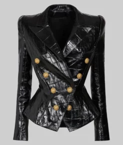 Mary J. Blige CBS Mornings BLack Leather Blazer-Generic