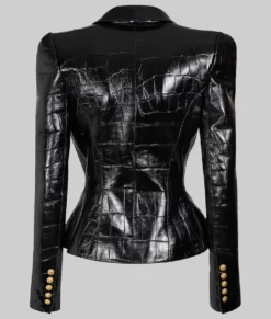 Mary J. Blige CBS Mornings BLack Leather Blazer-Generic