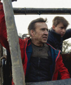 Nicolas Cage Arcadian Paul Mens Burnt Orange Hooded Jacket - Mens Burnt Orange Hooded Jacket - Front View