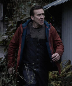 Nicolas Cage Arcadian Paul Mens Burnt Orange Hooded Jacket - Mens Burnt Orange Hooded Jacket - Front View2