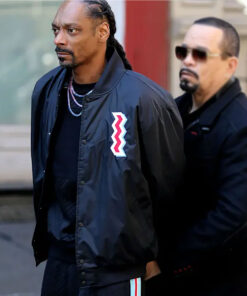 Snoop Dogg Law And Order Svu Mens Black Leather Jacket - Mens Black Leather Jacket - Side View
