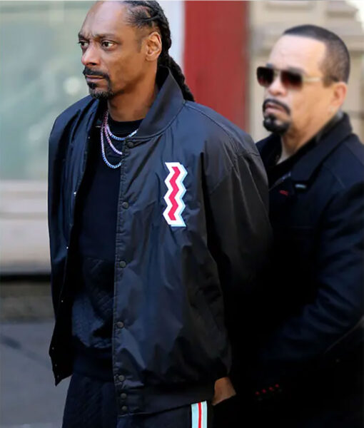 Snoop Dogg Law And Order Svu Mens Black Leather Jacket - Mens Black Leather Jacket - Side View