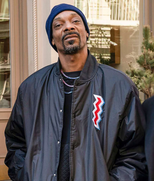 Snoop Dogg Law And Order Svu Mens Black Leather Jacket - Mens Black Leather Jacket - Front View2