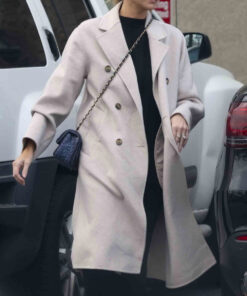 Stassi Schroeder Womens Beige Long Coat - Womens Beige Long Coat - Front View2