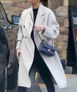 Stassi Schroeder Womens Beige Long Coat - Womens Beige Long Coat - Front View3