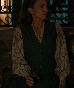 Tina Fey A Haunting in Venice Ariadne Oliver Womens Green Vest - Womens Green Vest - fRONT view2