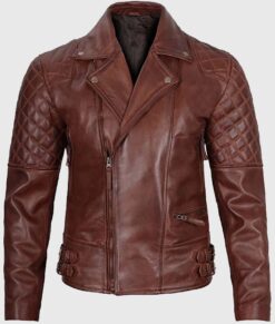 Vintage Brown Double Rider Biker Leather Jacket