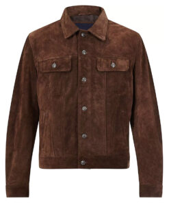 Bardon Quinn This Town Brown Jacket - Bardon Quinn This Town 2024 Suede Leather Jacket - Front View2