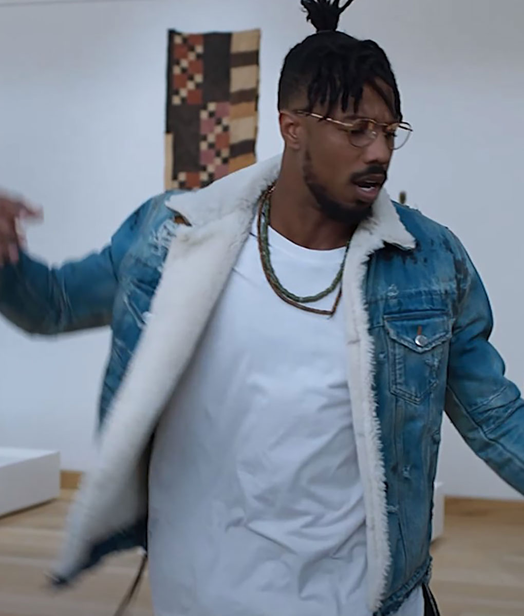 Black Panther Denim Jacket - Erik Killmonger Jean Jacket | NYC Jackets