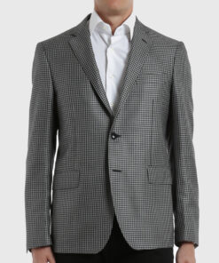 Channing Tatum Fly Me to the Moon 2024 Grey Plaid Blazer - Channing Tatum Fly Me to the Moon 2024 Cole Davis Grey Plaid Blazer - Front View2