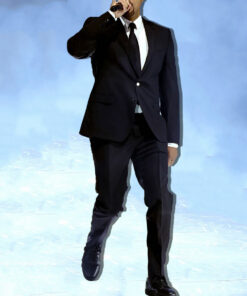Coachella 2024 Will Smith Black Suit - Will Smith Coachella 2024 Black Suit - Front View
