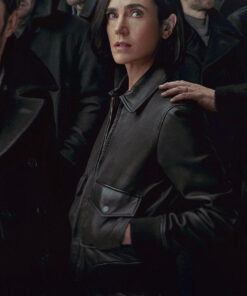 Dark Matter Jennifer Connelly Jacket - Dark Matter Jennifer Connelly Jacket Daniela Vargas Dessen Black Leather Jacket - Side View