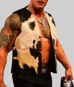 Dwayne Johnson Cowhide vest-Side