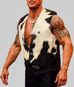 Dwayne Johnson Cowhide vest-Side