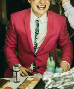 Ed Sheeran Bad Habits Pink Suit - Ed Sheeran Bad Habits Suit Ed Sheeran Pink Suit - Front View
