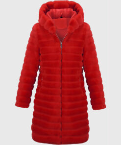 Elsbeth Carrie Preston Red Fur Coat - Elsbeth 2024 Carrie Preston Red Fur Coat Elsbeth Fur Coat - Front View2