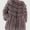 Giselle Women's Brown Real Fox Fur Jacket