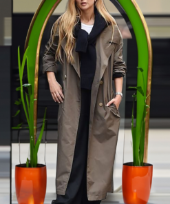Jennifer Lawrence Trench Coat - NYC Commercials Jennifer Lawrence Trench Coat - Front View2