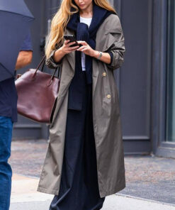 Jennifer Lawrence Trench Coat - NYC Commercials Jennifer Lawrence Trench Coat - Front View4