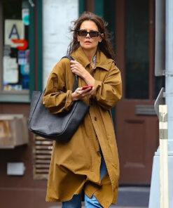 Katie Holmes Brown Trench Coat - Katie Holmes Brown Trench Coat - Front View