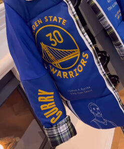 Kristin Juszczyk Ayesha Curry Puffer Jacket - Golden State Warriors Kristin Juszczyk Ayesha Curry Puffer Jacket - Front View3
