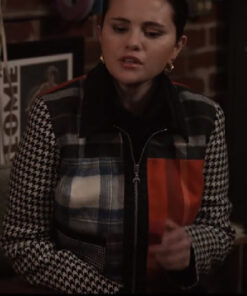 Only Murders in the Building S03 Selena Gomez Tartan Jacket - Mabel Mora Only Murders in the Building Tartan Jacket - Front View2