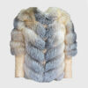 Quiana Women's Real Fox Fur Jacket - Real Fox Fur Jacket For Women - Front View