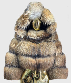 Rhiannon Women's Hooded Real Fox Fur Jacket - Hooded Real Fox Fur Jacket For Women - Front View