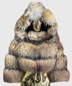Rhiannon Women's Hooded Real Fox Fur Jacket - Hooded Real Fox Fur Jacket For Women - Front View