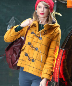 Taylor Swift Grey Trench Coat - SNL Taylor Swift Trench Grey Coat - Front View3
