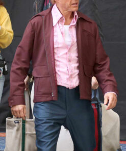 The Sympathizer Robert Downey Jr Maroon Jacket - Robert Downey Jr. The Sympathizer Maroon Jacket - fRONT vIEW2