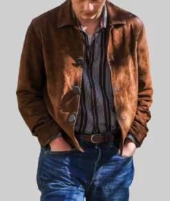 Timothee Chalamet Brown Suede Jacket-Front View