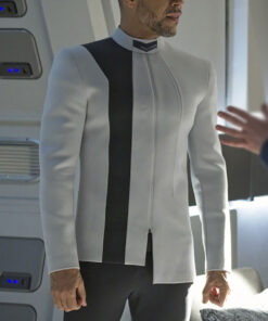 Wilson Cruz Star Trek Discovery White Cotton Jacket - Wilson Cruz Star Trek Discovery White Jacket - Front View3