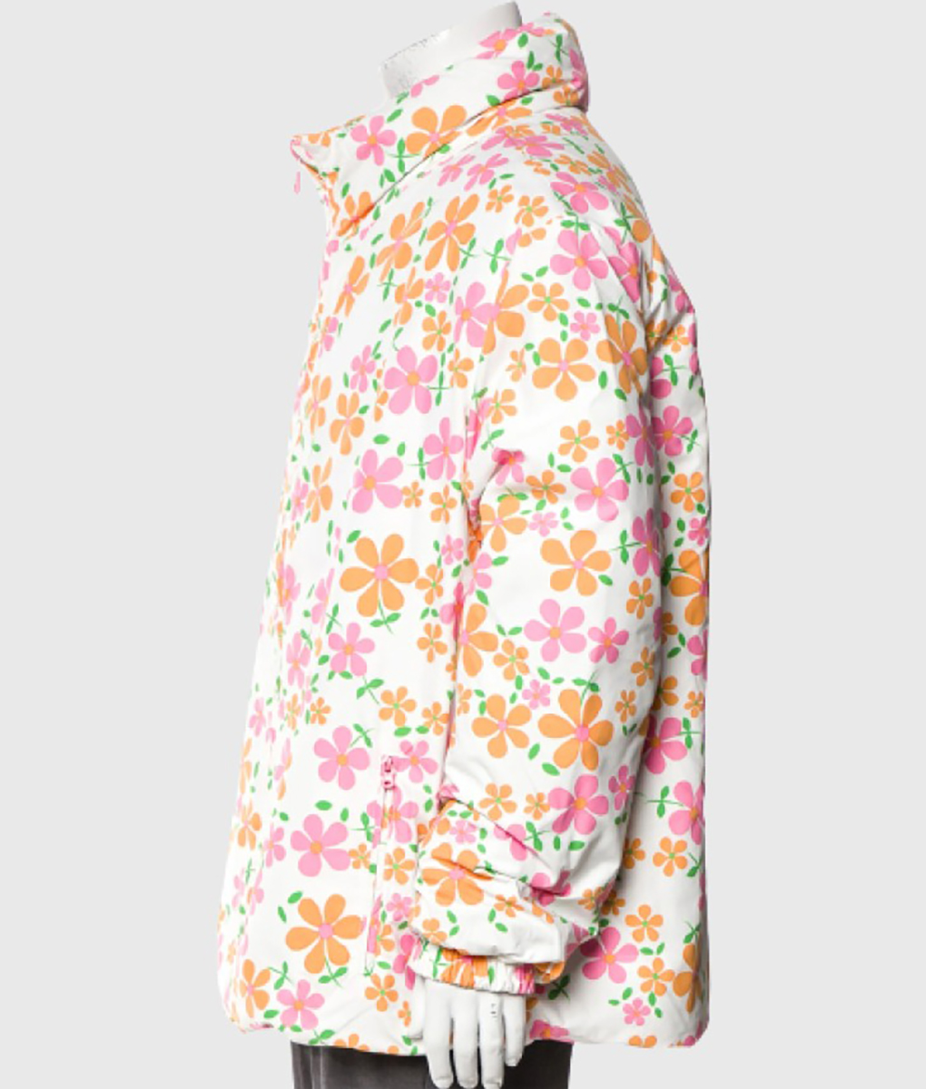 Benny Blanco Floral Puffer Jacket - Benny Blanco Floral Puffer Jacket - Side View